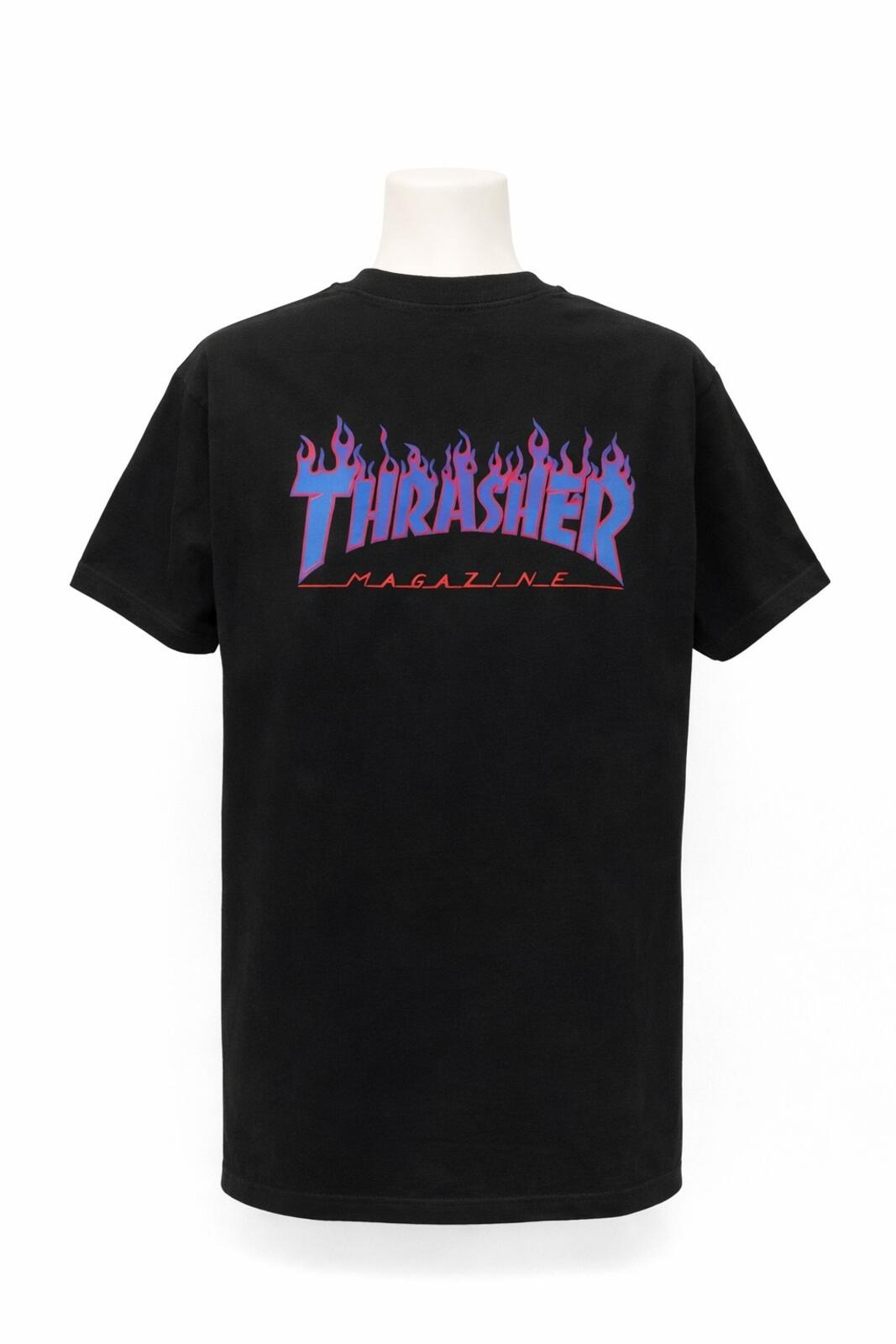 SS15 Supreme x Thrasher Flames Tee Black Size M