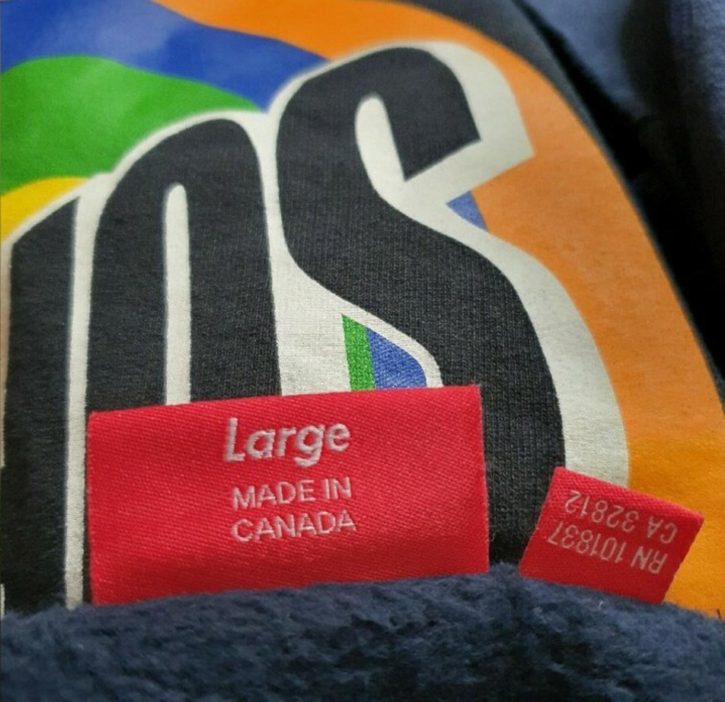 SS16 Supreme Spin Logo Crewneck Navy Size L