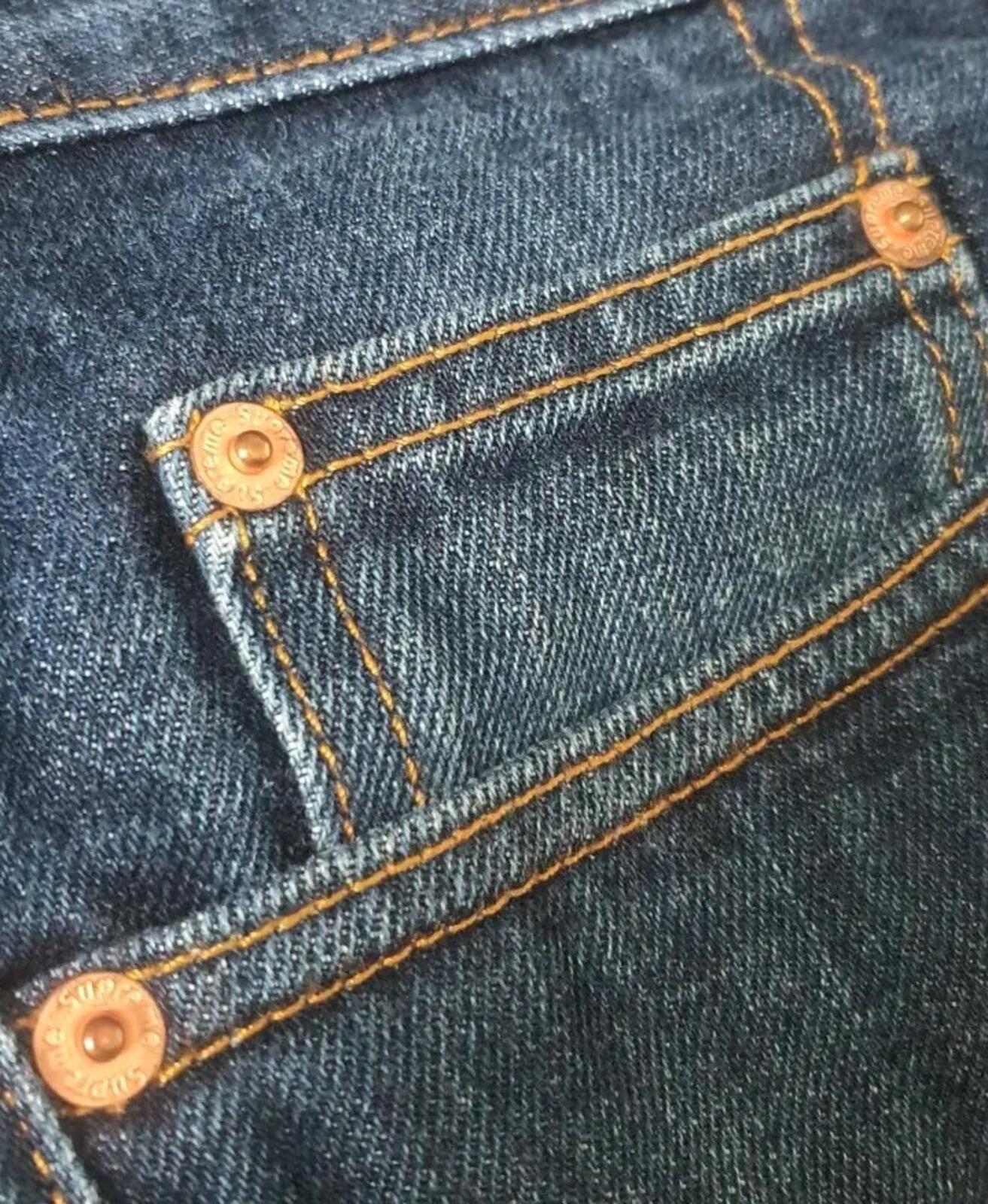 Supreme Denim Slim Jeans Blue Size 34 W34 L30 ALTERED