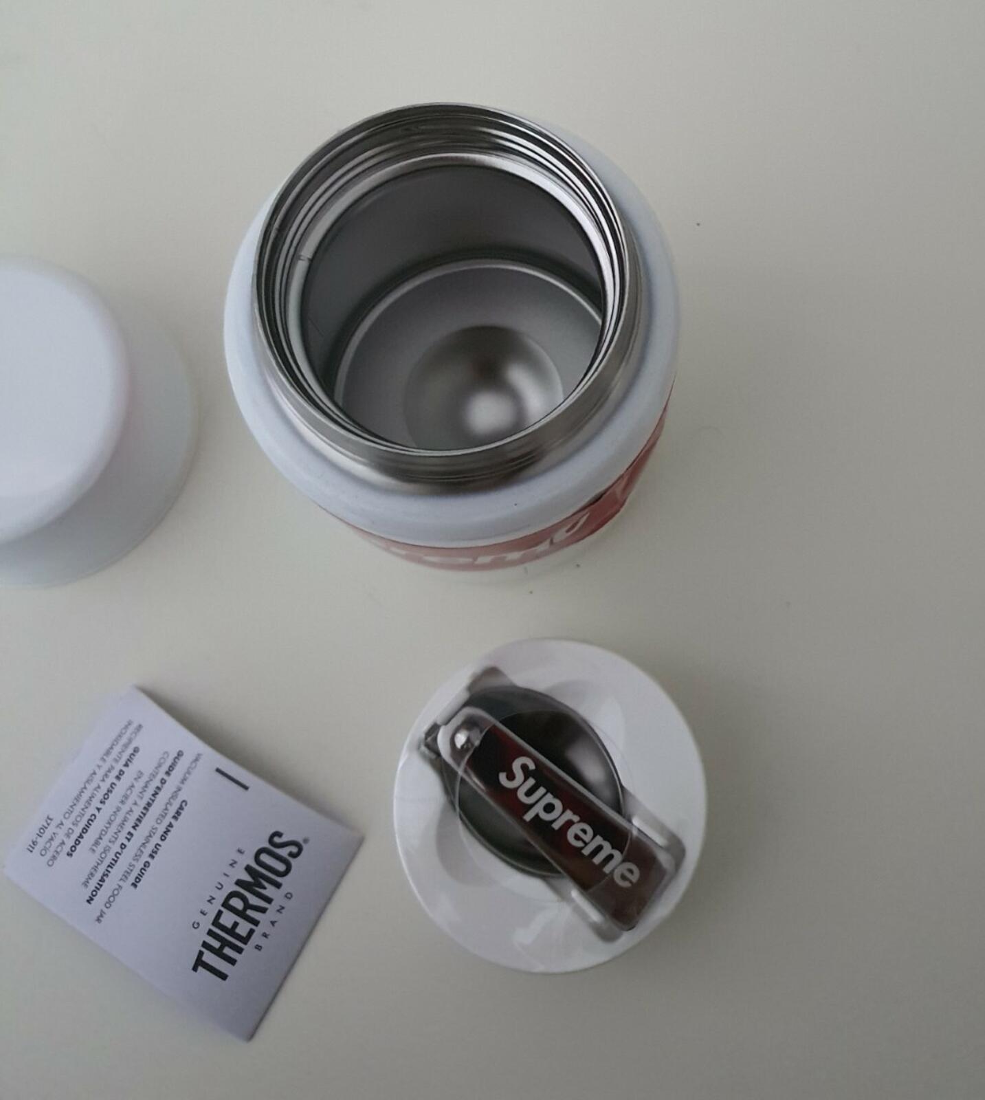 FW18 Supreme Thermos Stainless King Food Jar and Spoon white box logo