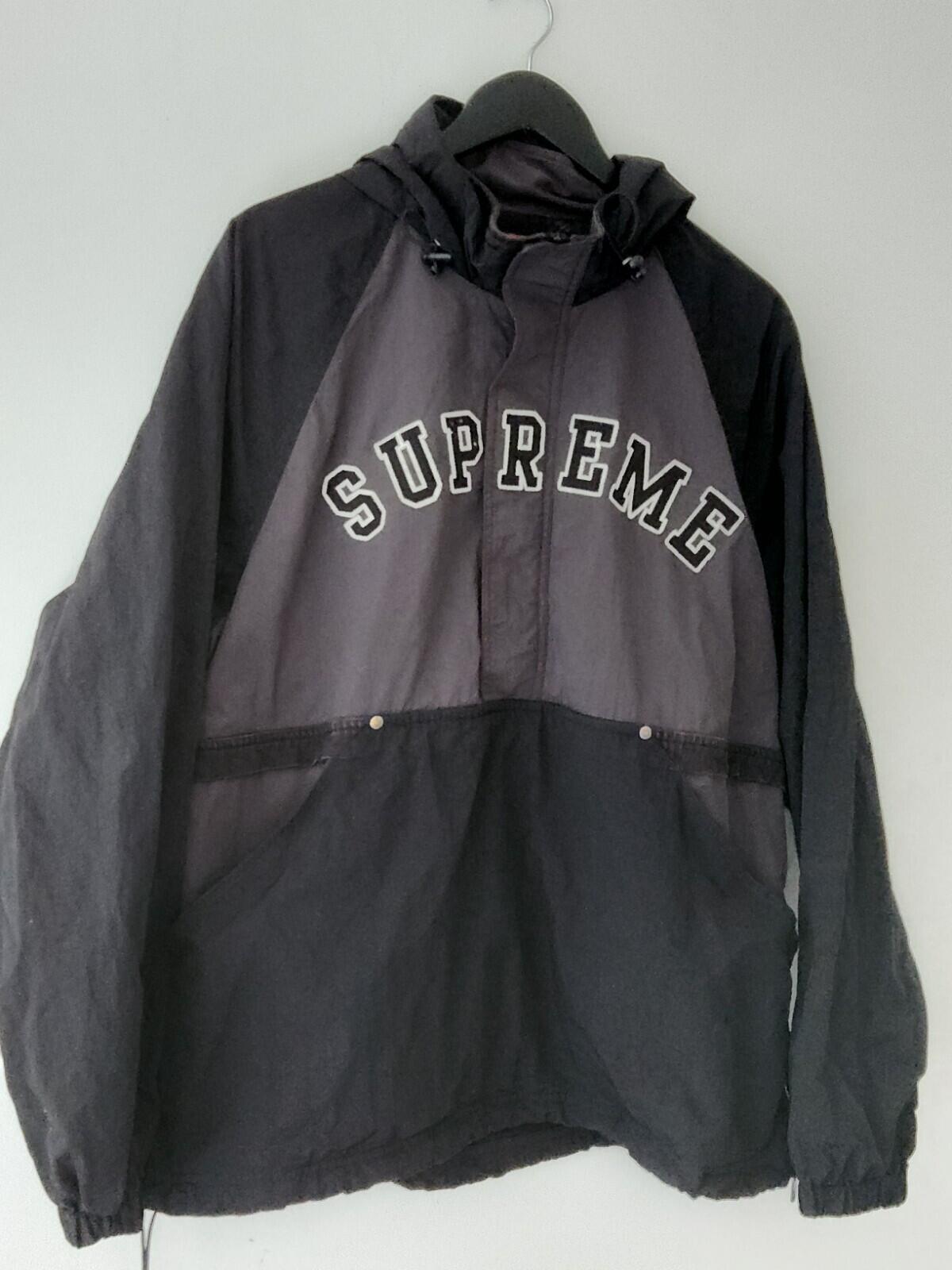 SS18 Supreme Court Zip Pull Pullover Jacket Black Size L Water Resistant