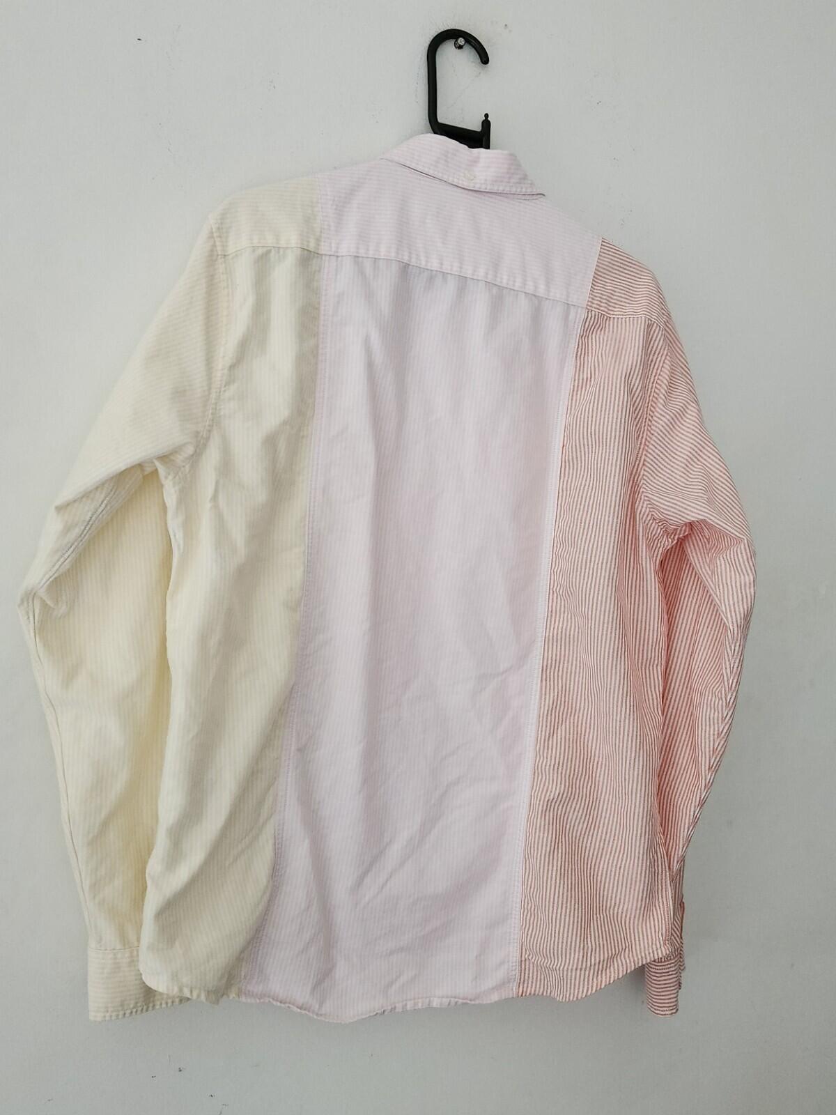 SS18 Supreme Oxford Shirt Größe L Large Gelb Pink Orange Knopfleiste Baumwolle