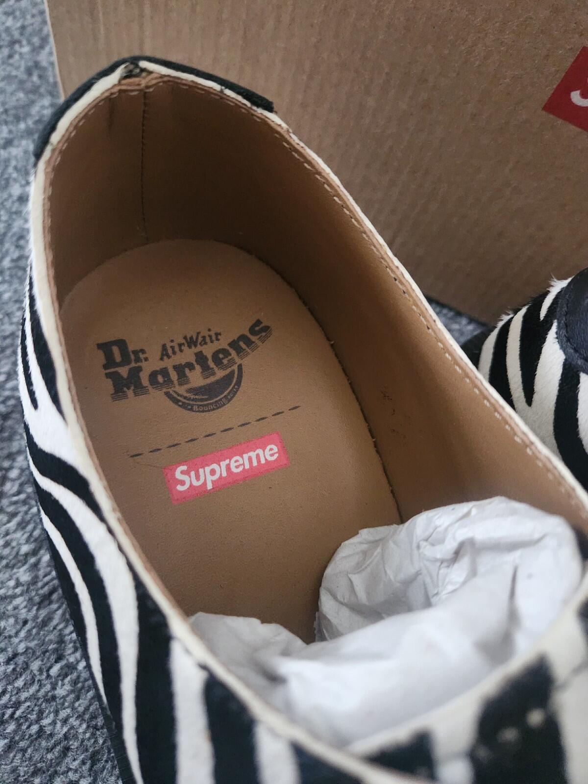 SS21 Supreme Dr. Martens Split Toe 5 Eye Zebra PR SAMPLES UK 9 US 10 EUR 43 New