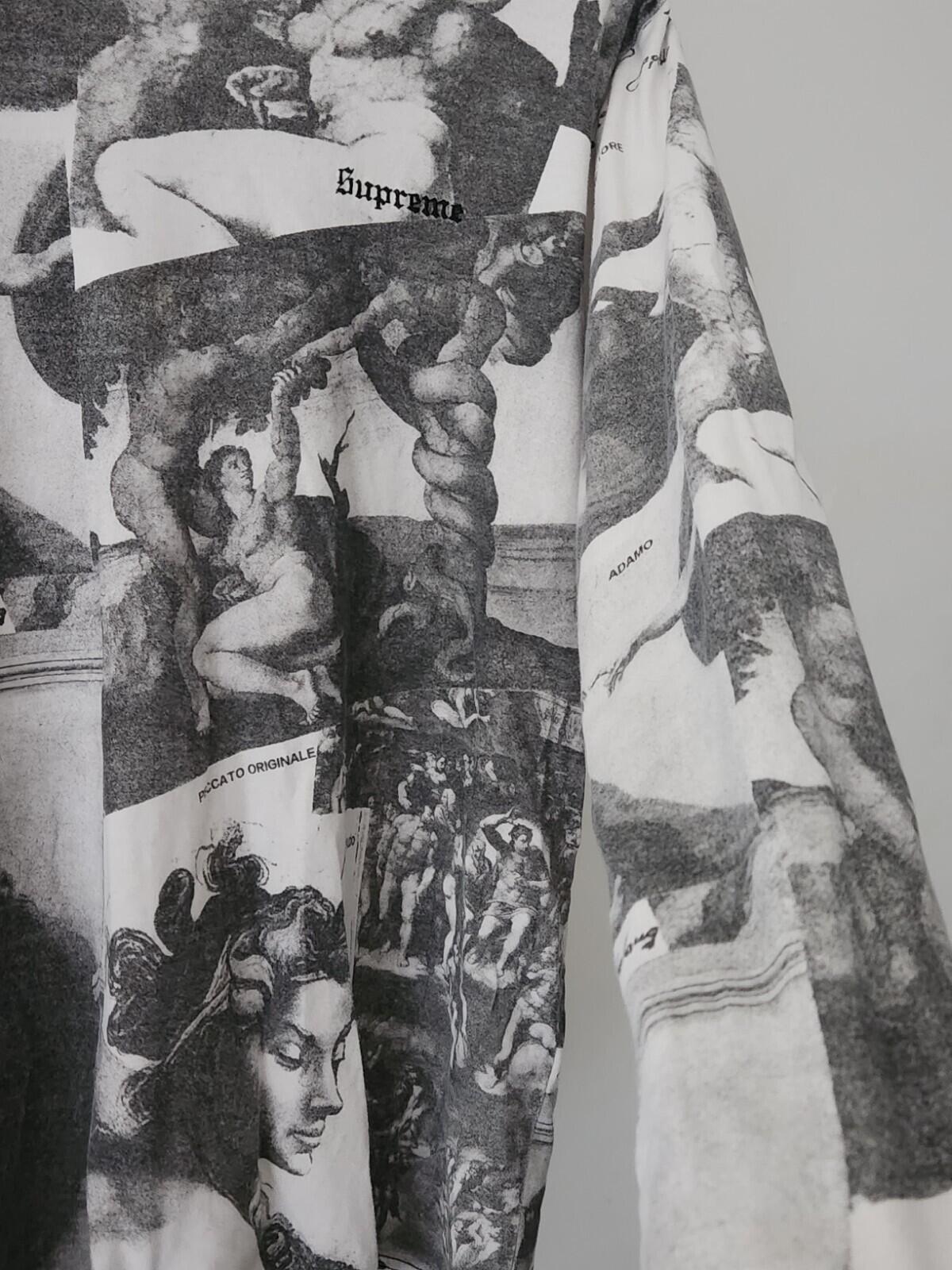 FW17 Supreme Michelangelo L/S top size M medium black long sleeve tee t-shirt