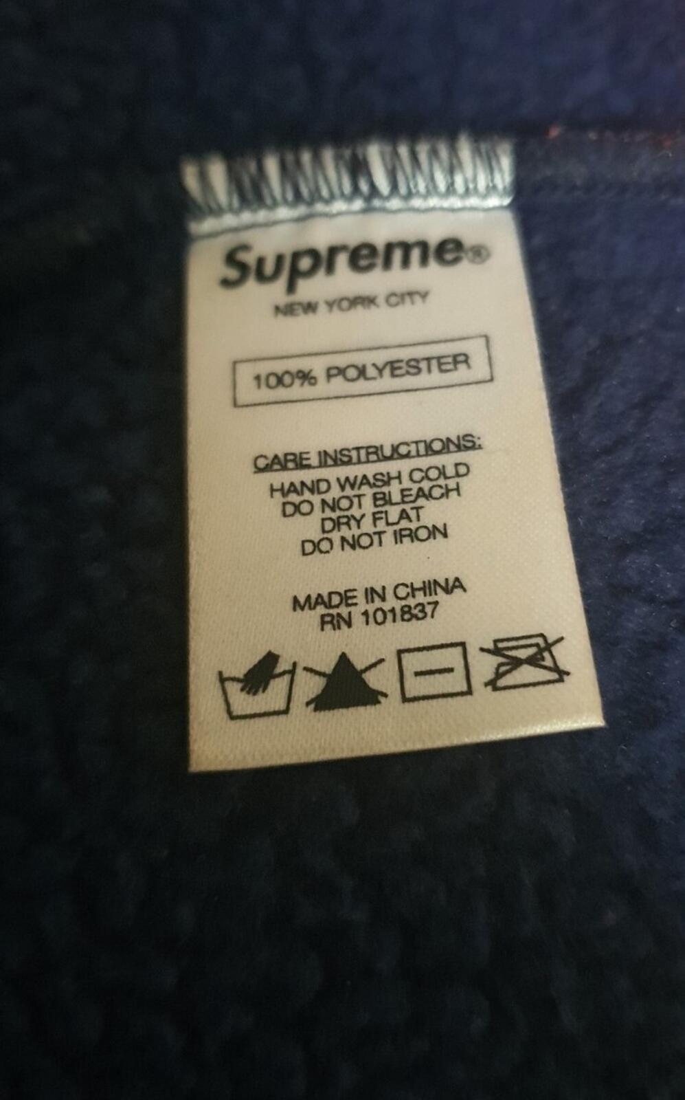 FW15 Supreme fleece neck gaiter navy neck warmer blue Rare