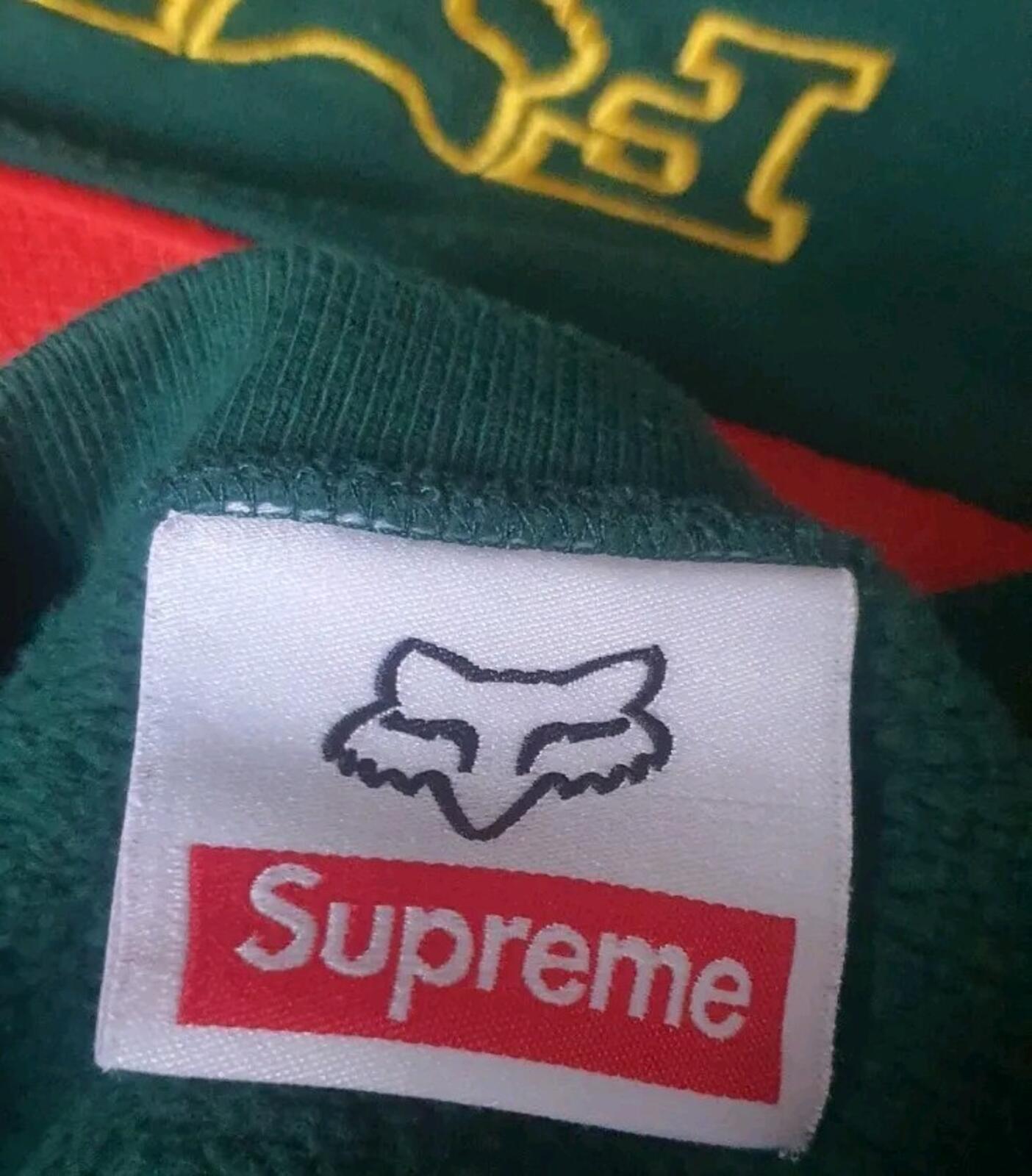 FW19 Supreme x Fox Racing Sweatshirt Dark Green crewneck M medium HRC Jumper