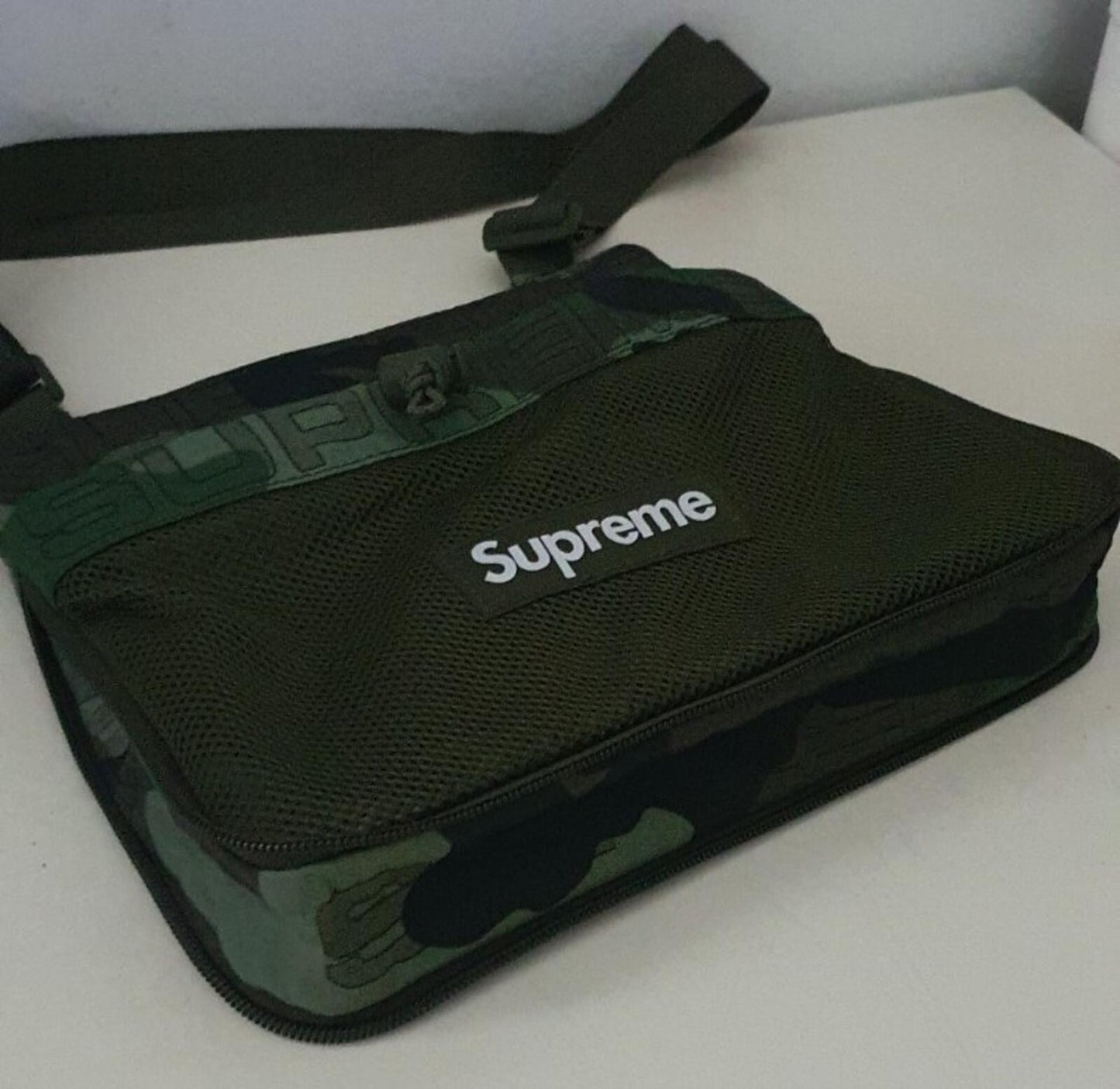 FW21 Supreme Side Bag Woodland Camo