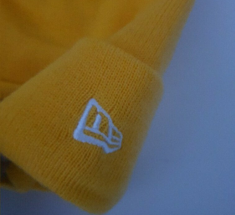 FW14 Supreme New Era Tonal Box Logo Beanie Mustard