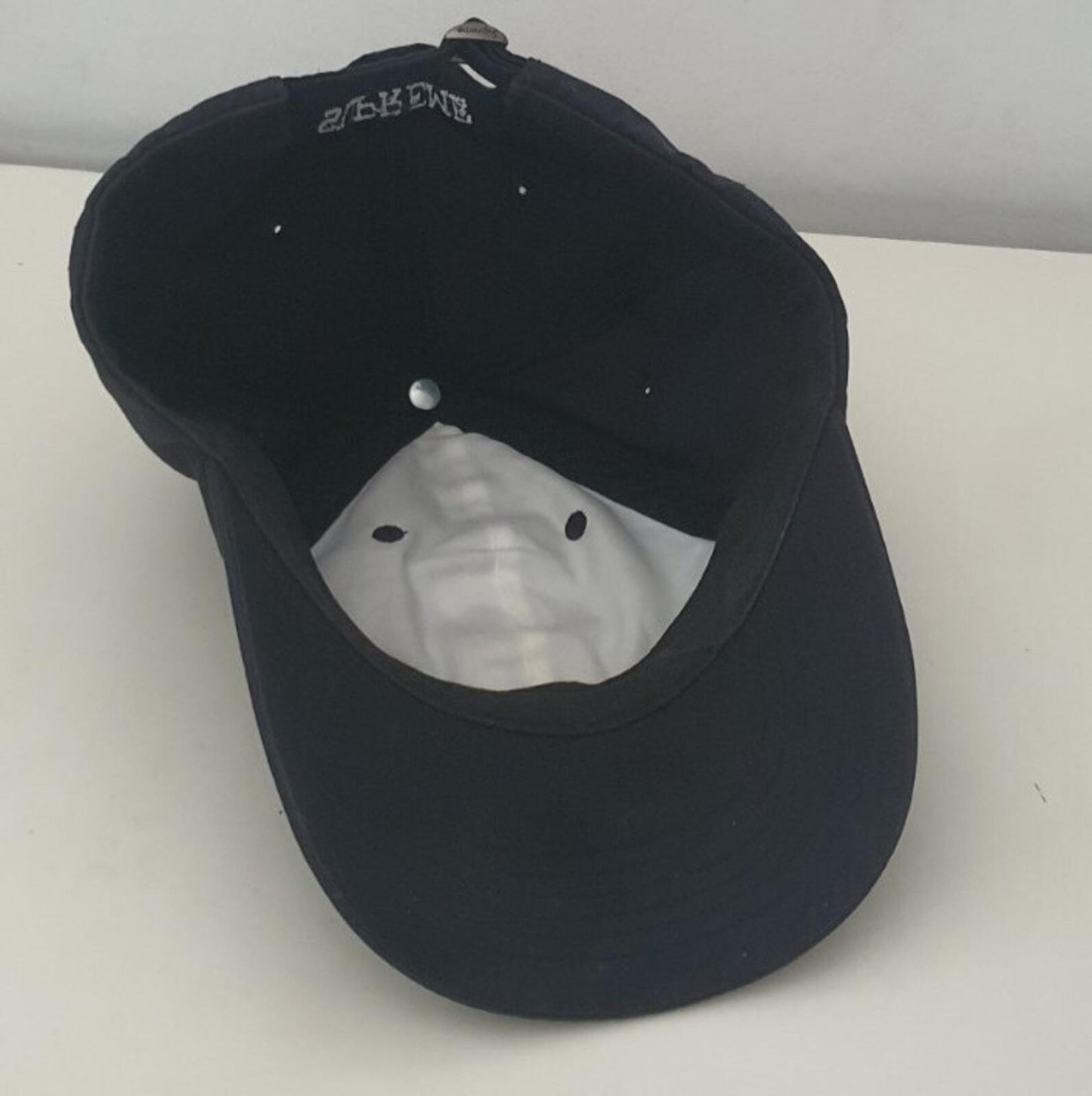 FW21 Supreme Ventile S Logo 6-panel Cap Wasserabweisende Kappe Schwarz Reflektierend