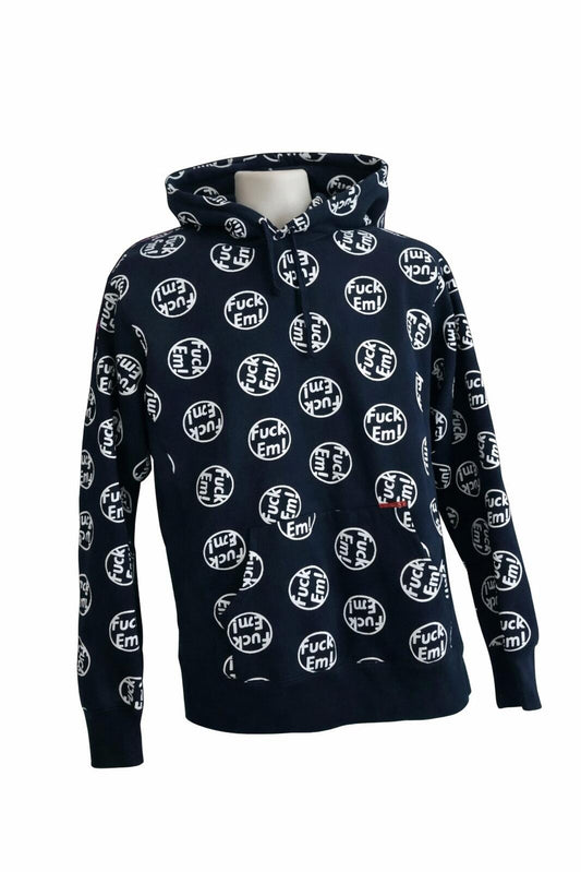 FW14 Supreme F*ck Em! Hoodie Marineblau Größe M