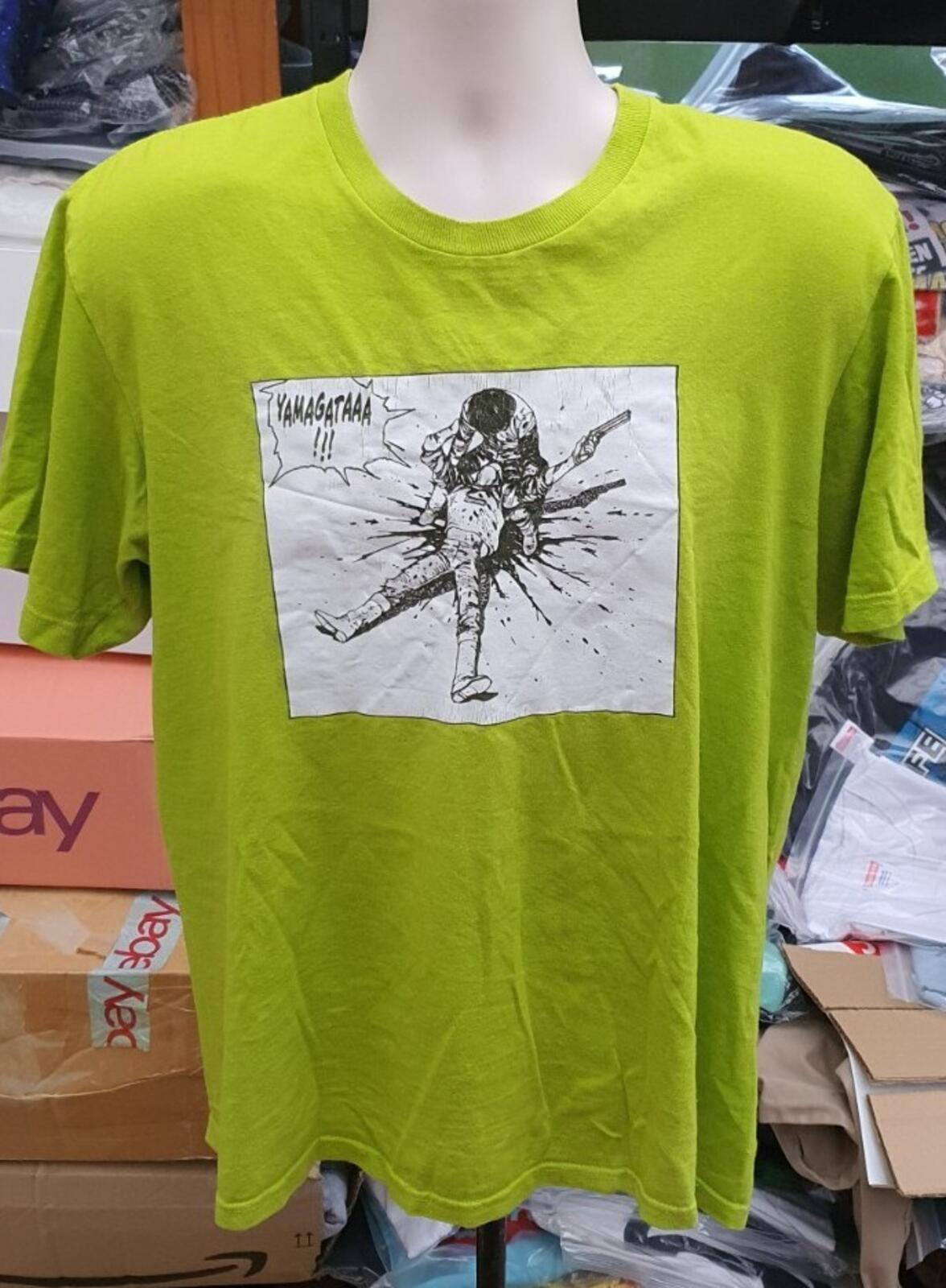 FW17 Supreme x Akira Yamagata Lime tee size M medium T-shirt Japanese Anime