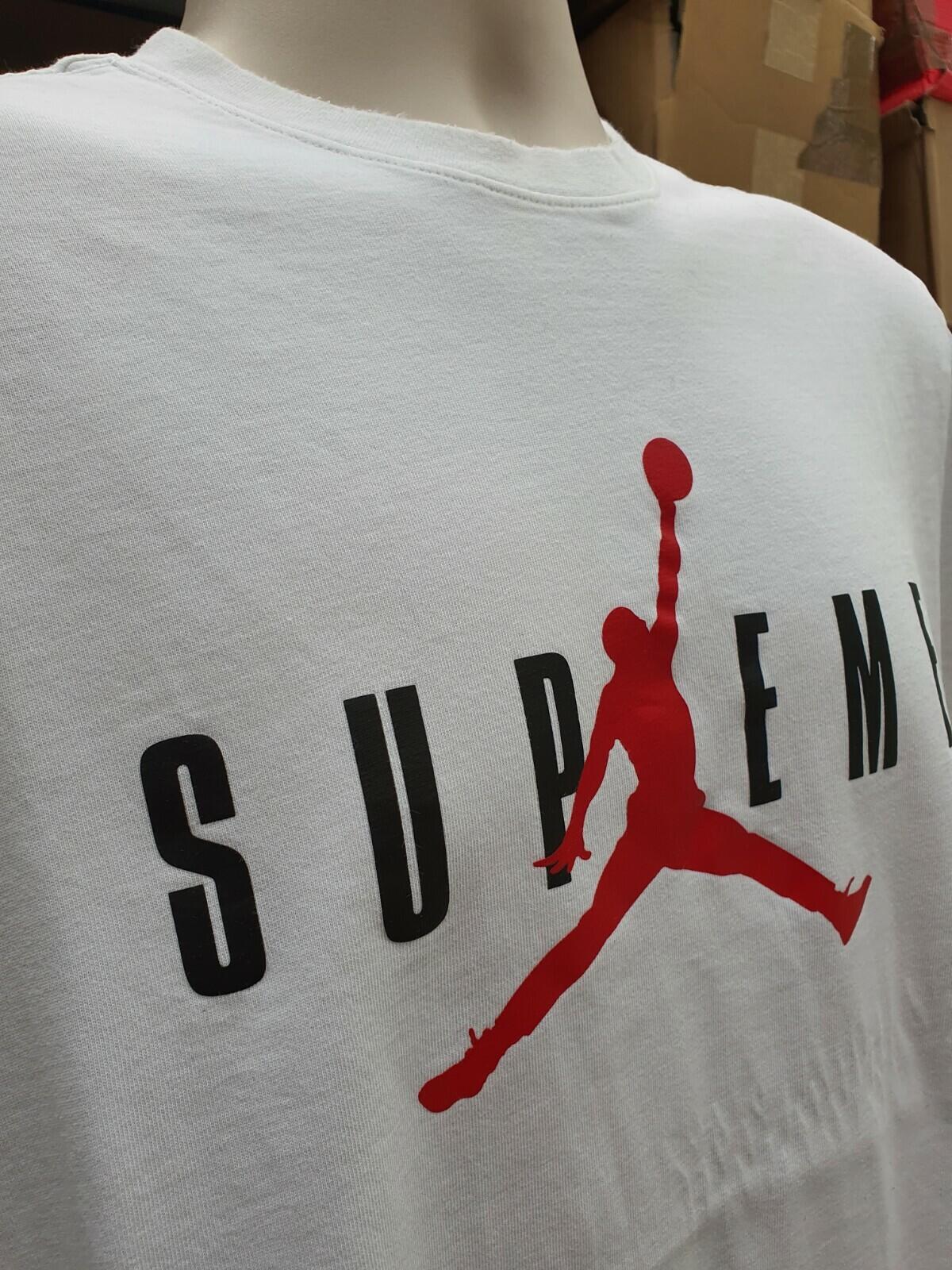 FW15 Supreme x Jordan Jumpman Tee White Size L