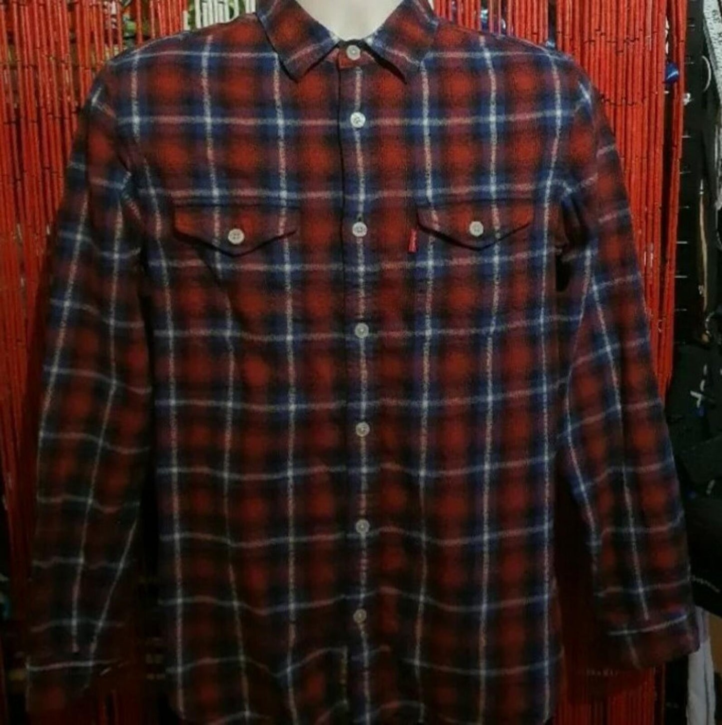 FW10 Supreme Utility Flanellhemd Rot Größe M