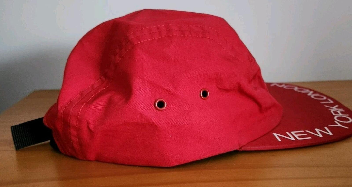 SS18 Supreme Visor Print Camp Cap Red
