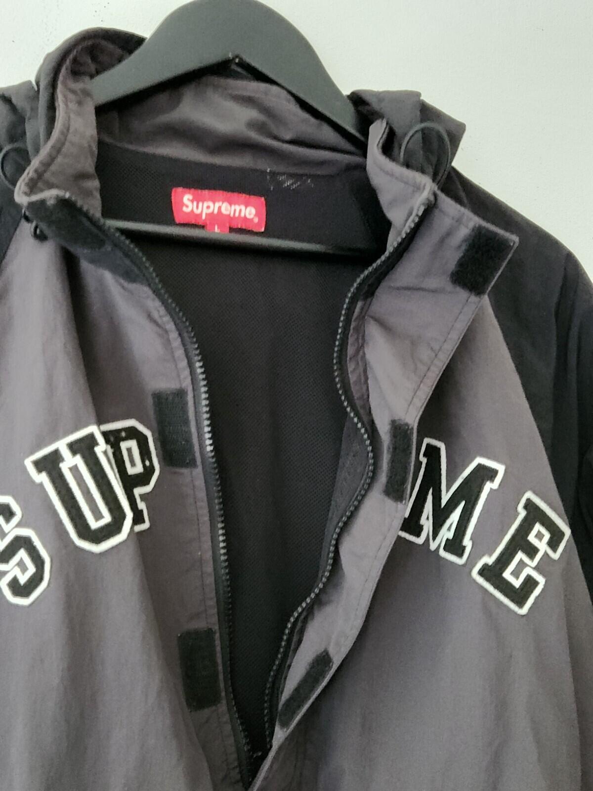 SS18 Supreme Court Zip Pull Pullover Jacket Black Size L Water Resistant