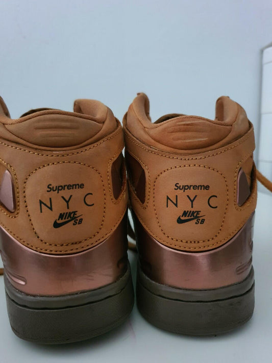 FW11 Supreme x Nike Zoom Air 94 Hi trigo US 10 UK 9 EUR 44 zapatillas lote Vintage