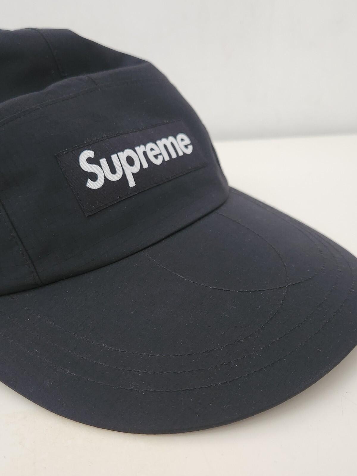 SS23 Supreme GORE-TEX Paclite Long Bill Camp Cap Waterproof Black Hat