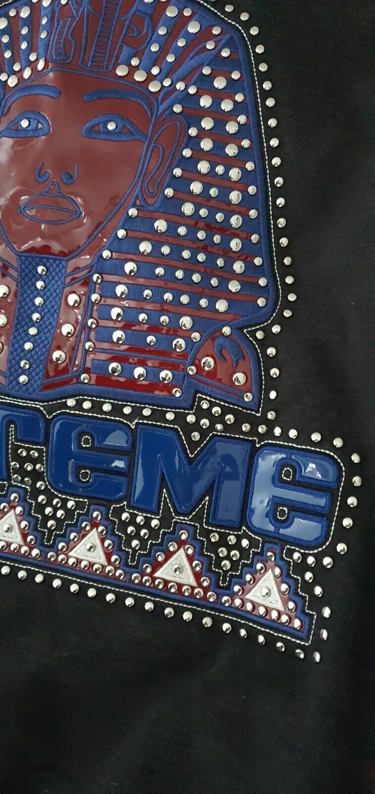 FW20 Supreme Pharaoh Studded Kapuzenpullover Schwarz Größe M Medium Hoodie
