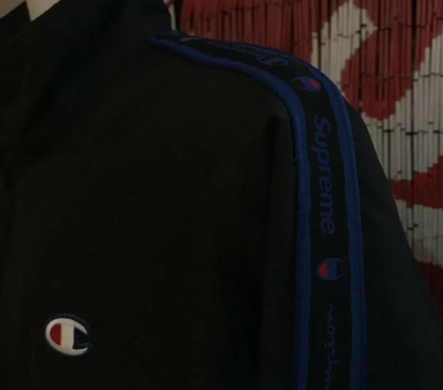 FW14 Supreme x Champion black track jacket Size L Large
