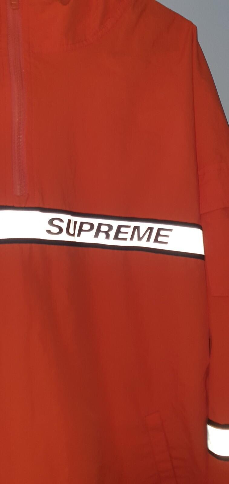 SS18 Supreme Reflective Taping Hooded Pullover L large jacket Water resistant