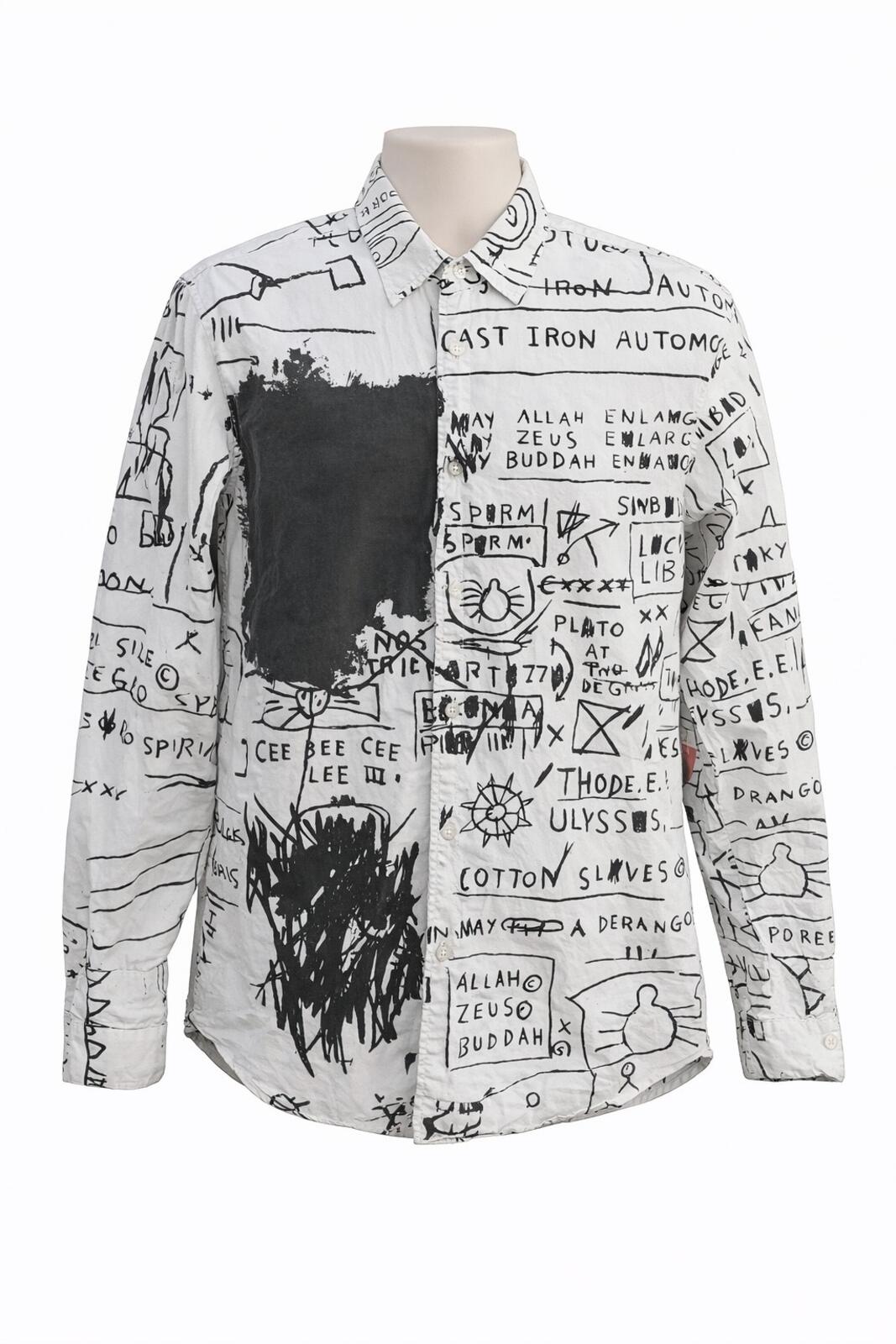 FW13 Supreme x Jean Michel Basquiat Hemd Weiß Größe S