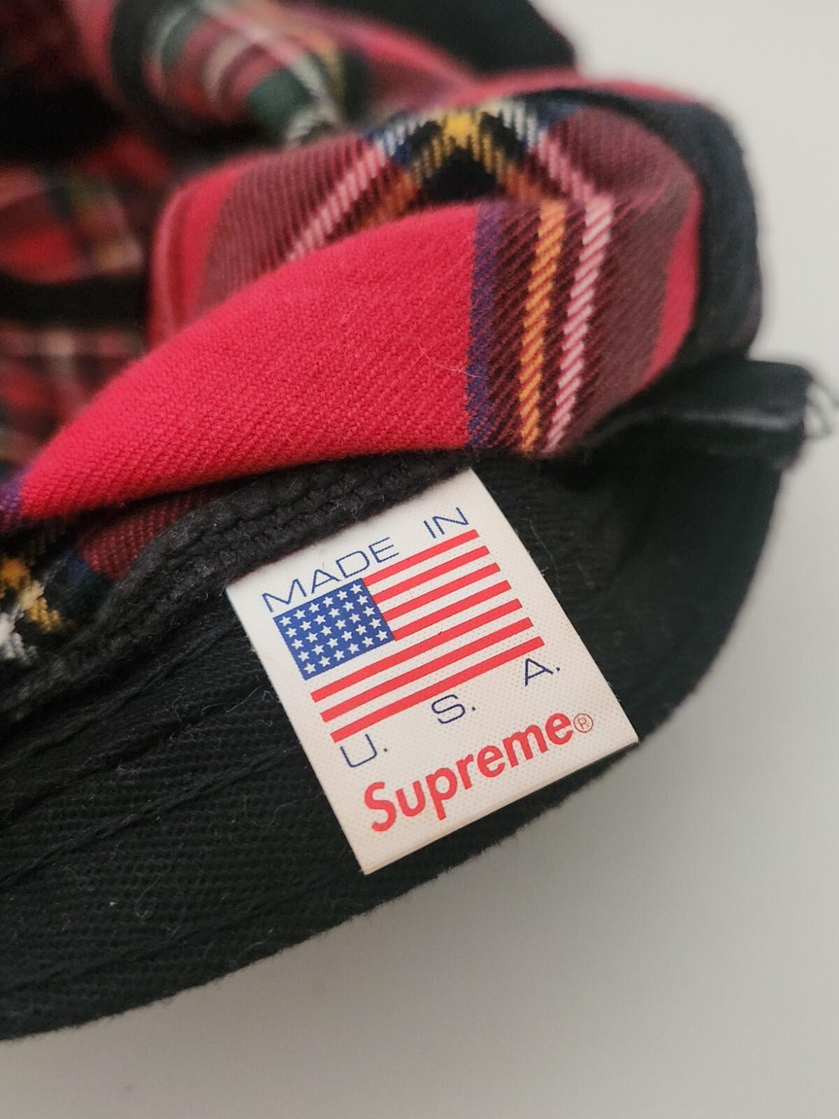 FW20 Supreme Washed Chino Twill Camp Cap Tartan