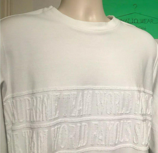 SS15 Supreme Team World Famous terry jacquard top size M medium white