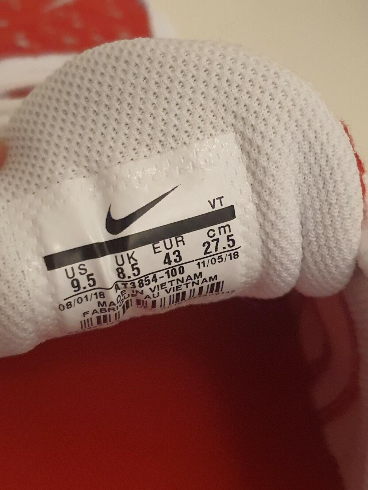 SS19 Supreme x Nike Air Tailwind 4 US 9.5 UK 8.5  EU 43 white lot