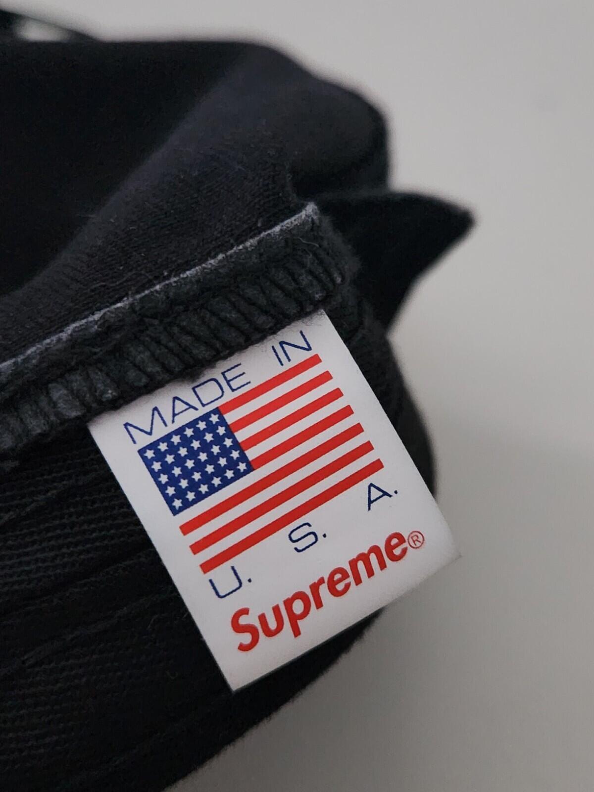 FW18 Supreme Snap Button Pocket Camp Cap black hat box logo
