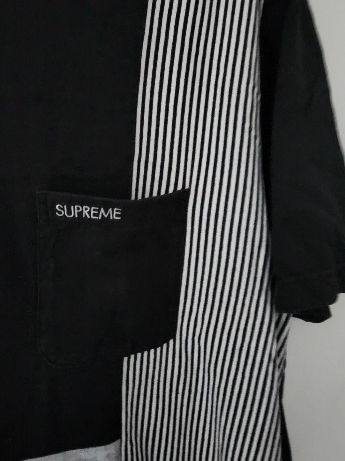 SS20 Supreme Patchwork Pocket Tee Kurzarm-Top Größe L Large T-Shirt Schwarz