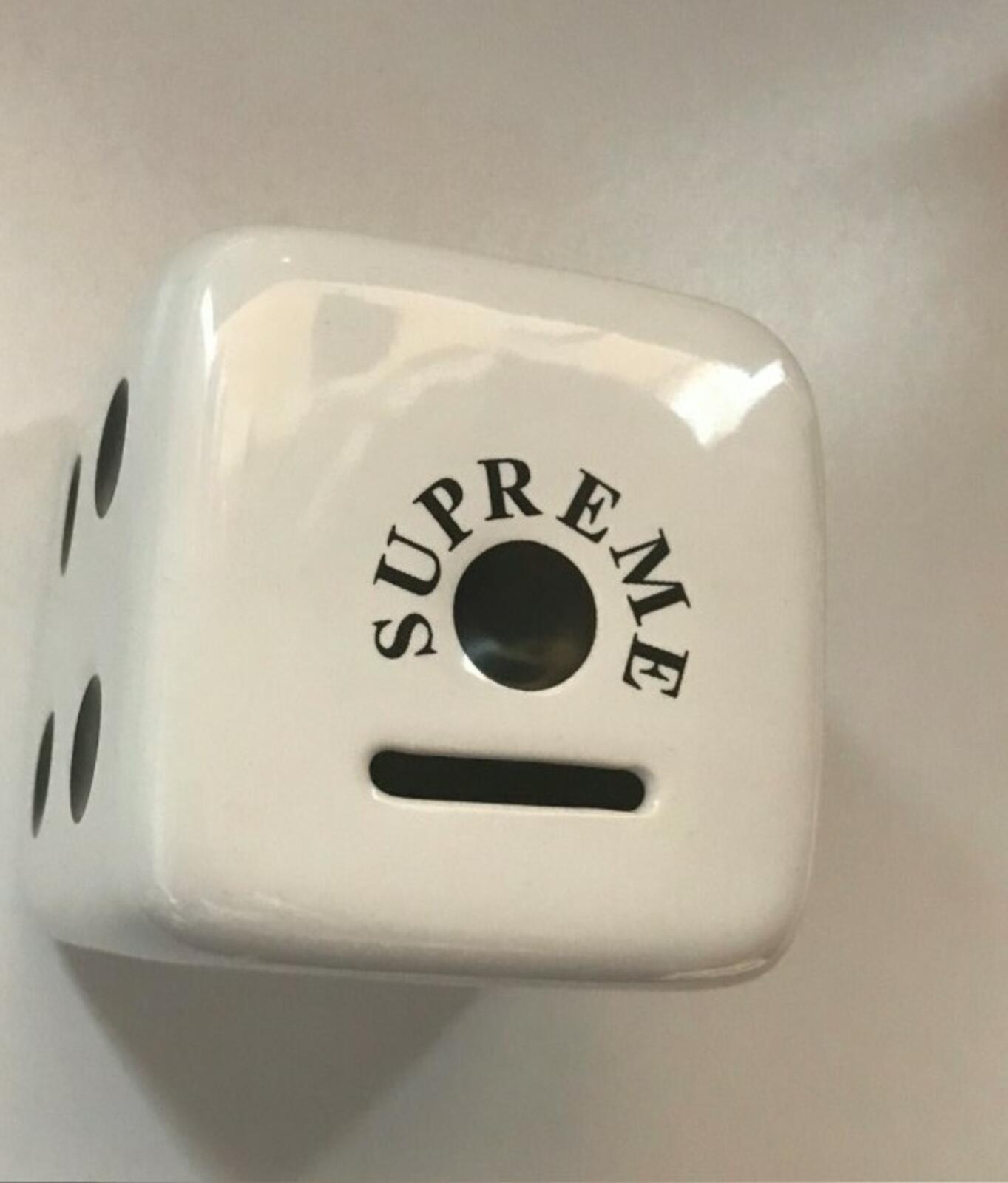 SS11 Supreme Ceramic Piggy Bank Dice White Very Rare Accessory 2011 Vintage