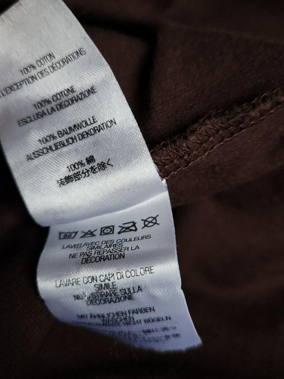 FW22 Supreme Small Box L/S Tee Brown Top size M Medium T-shirt