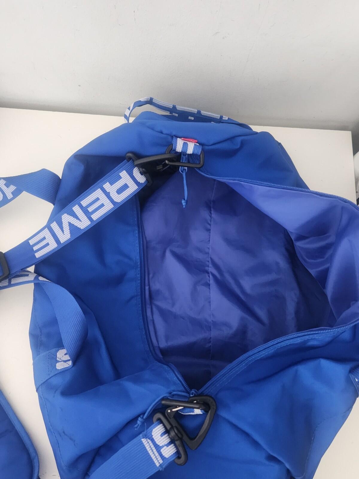 SS18 Supreme large duffle bag royal cordura fabric blue duffel ripstop nylon