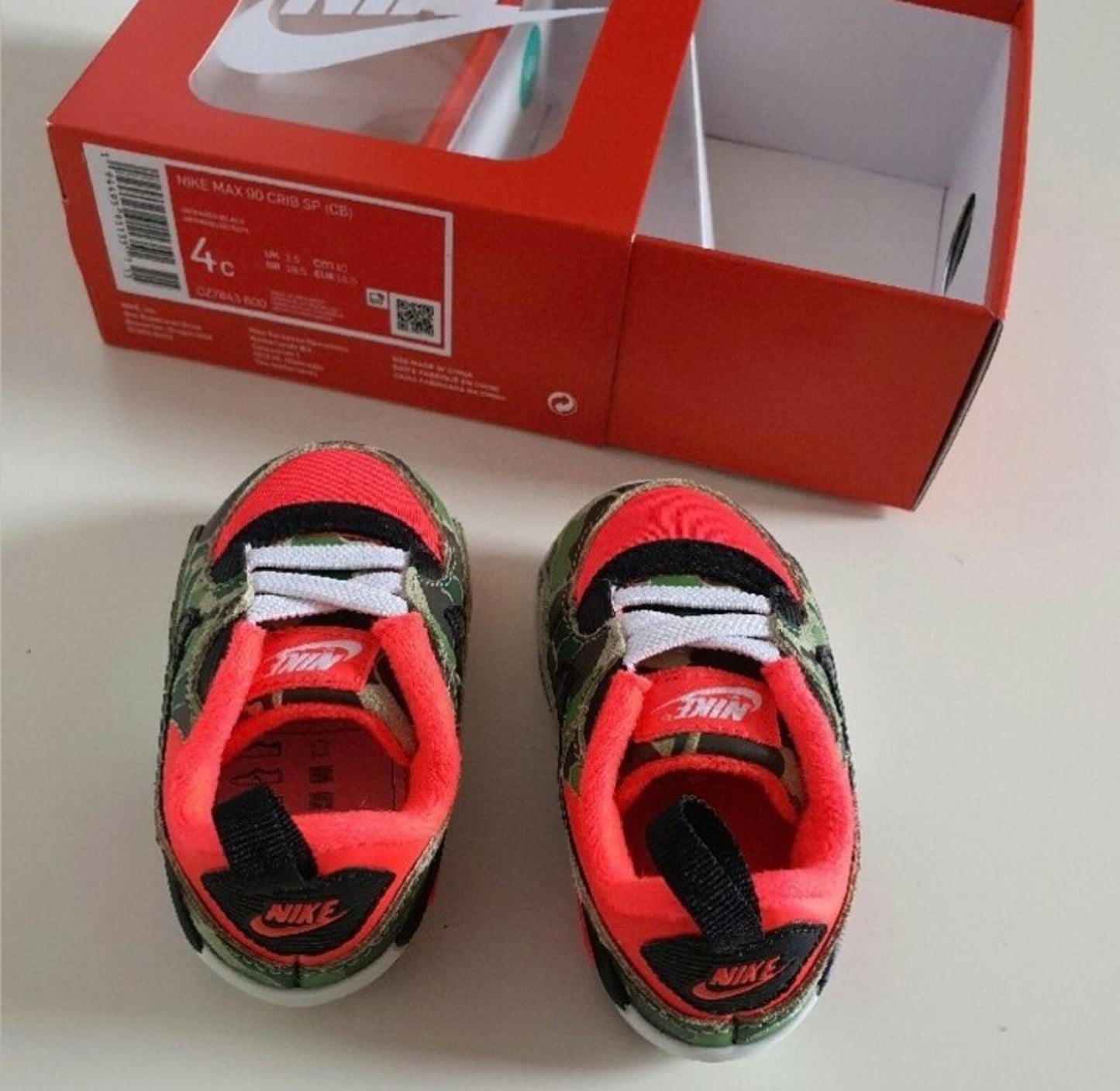 Nike Max 90 Crib SP (CB) US 4C UK 3.5 EUR 19.5 Reverse Duck Camo baby Bootie