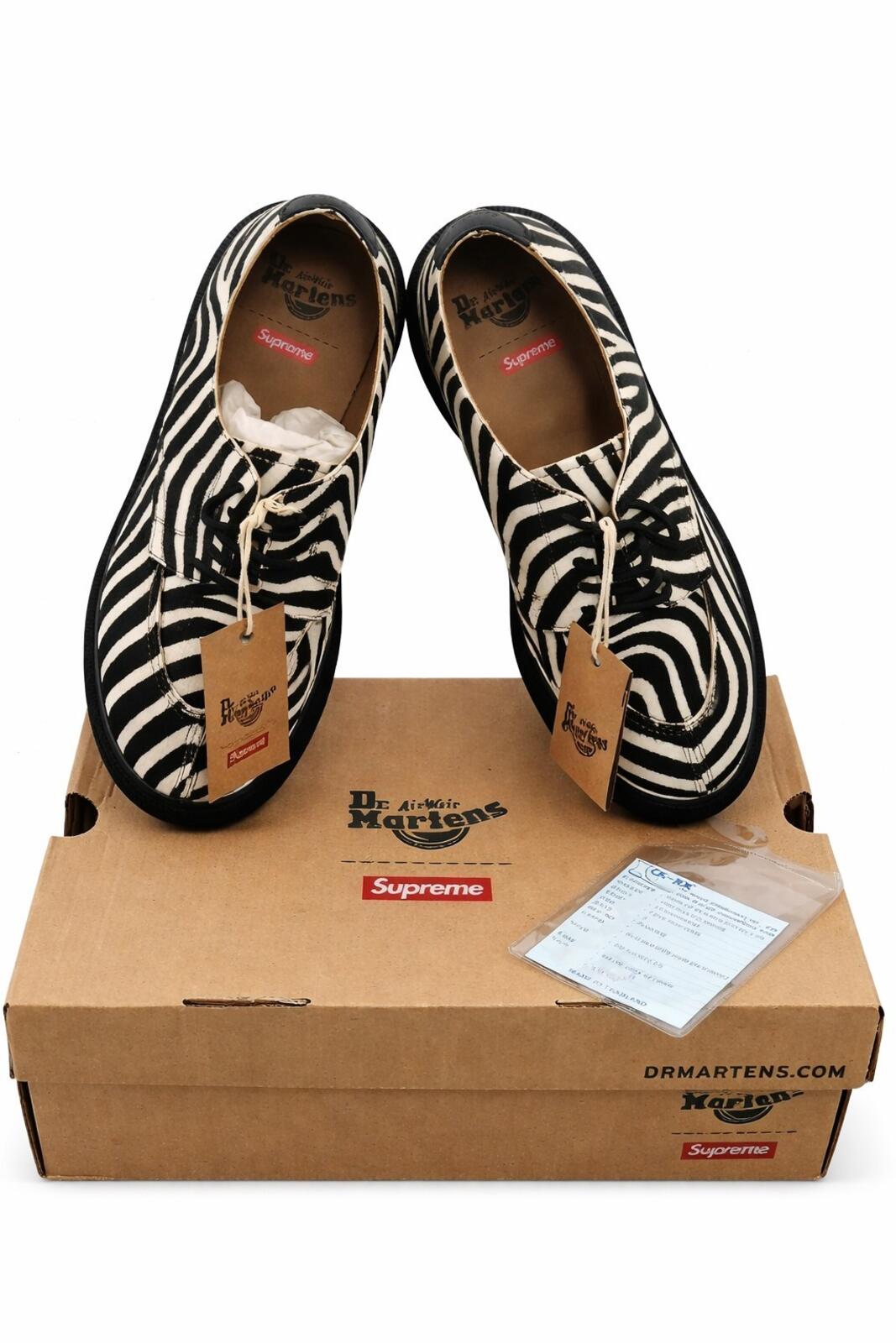 SS21 Supreme Dr. Martens Split Toe 5 Eye Zebra PR SAMPLES UK 9 US 10 EUR 43 New