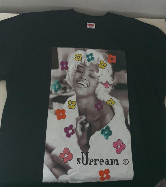 Camiseta Supreme Naomi SS21 Talla L grande negra Campbell