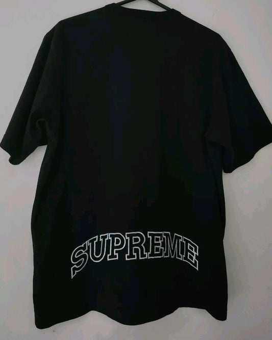 FW17 Supreme 2-Tone S/S Henley Negra talla M Mediana camiseta
