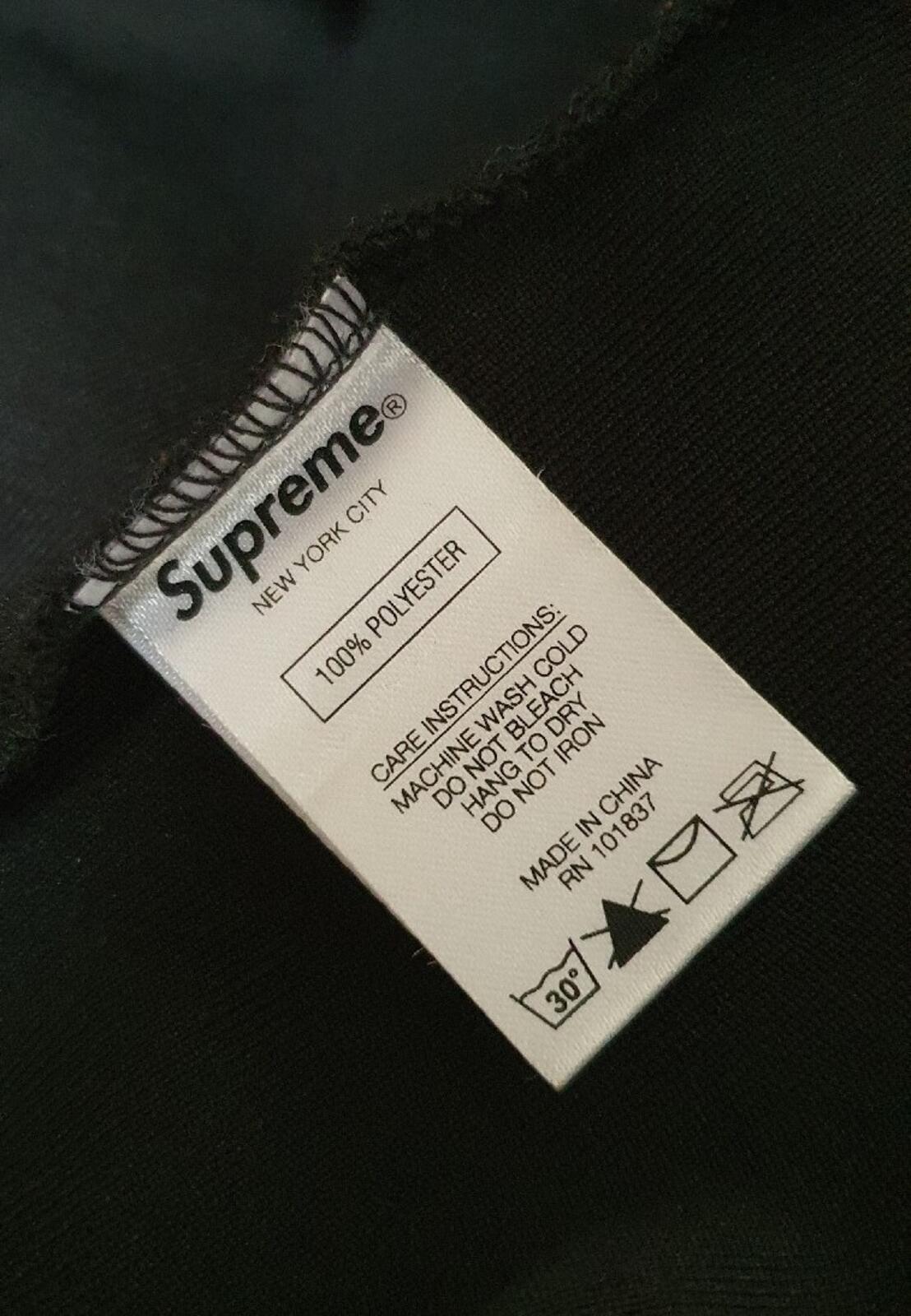 FW19 Supreme Zebra L/S Top Long Sleeve M medium Black Sweater Jumper Worn 1x