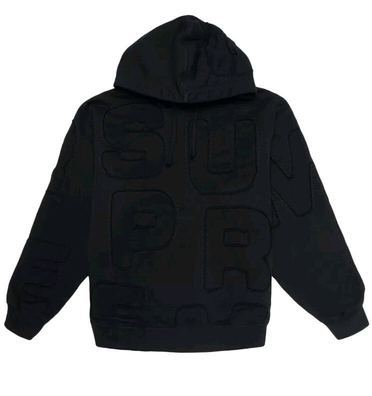 SS20 Supreme Cutout Letters Hooded Sweatshirt size L large black hoodie
