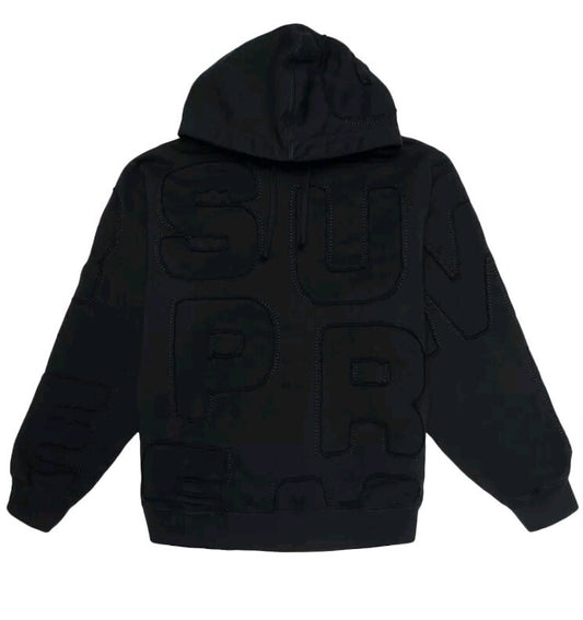 Sudadera con capucha Supreme Cutout Letters SS20 talla L grande negra