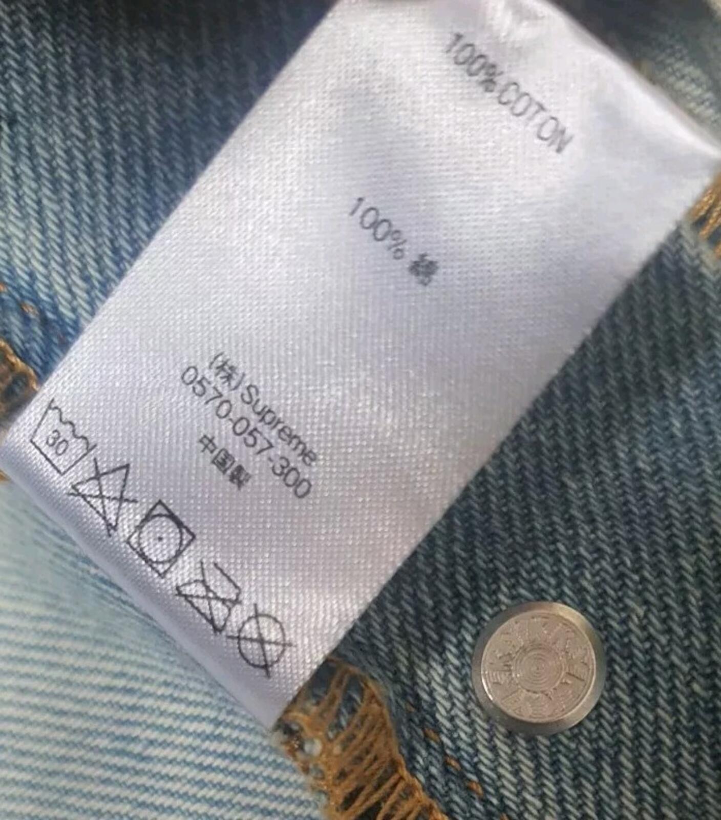FW22 Supreme Black Ark Regular Jeans 32 W32 L32 blue denim