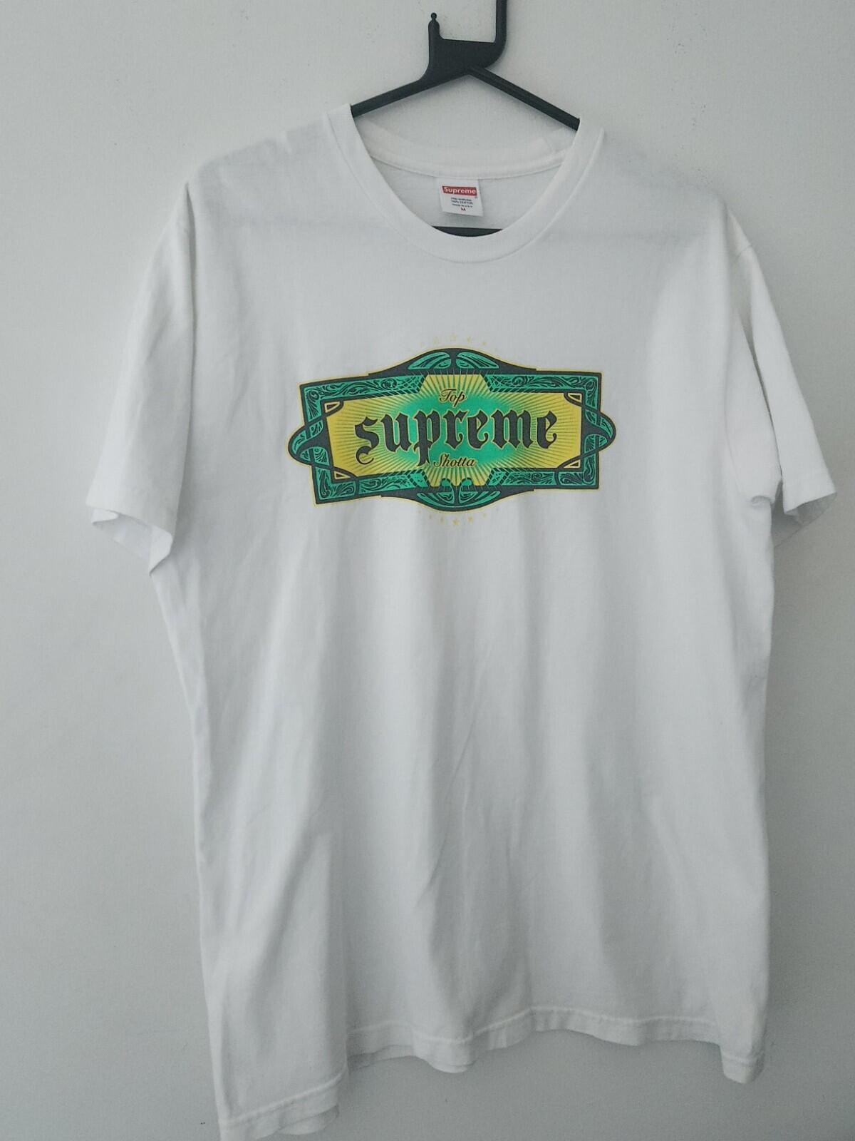 SS22 Supreme Shotta tee white t-shirt size M medium