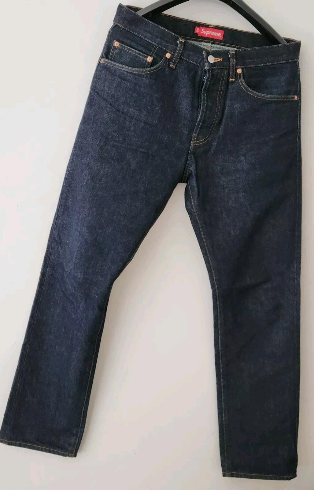 Supreme Indigo Slim Jeans size 32 Jean Made In Japan Trousers W32 L32