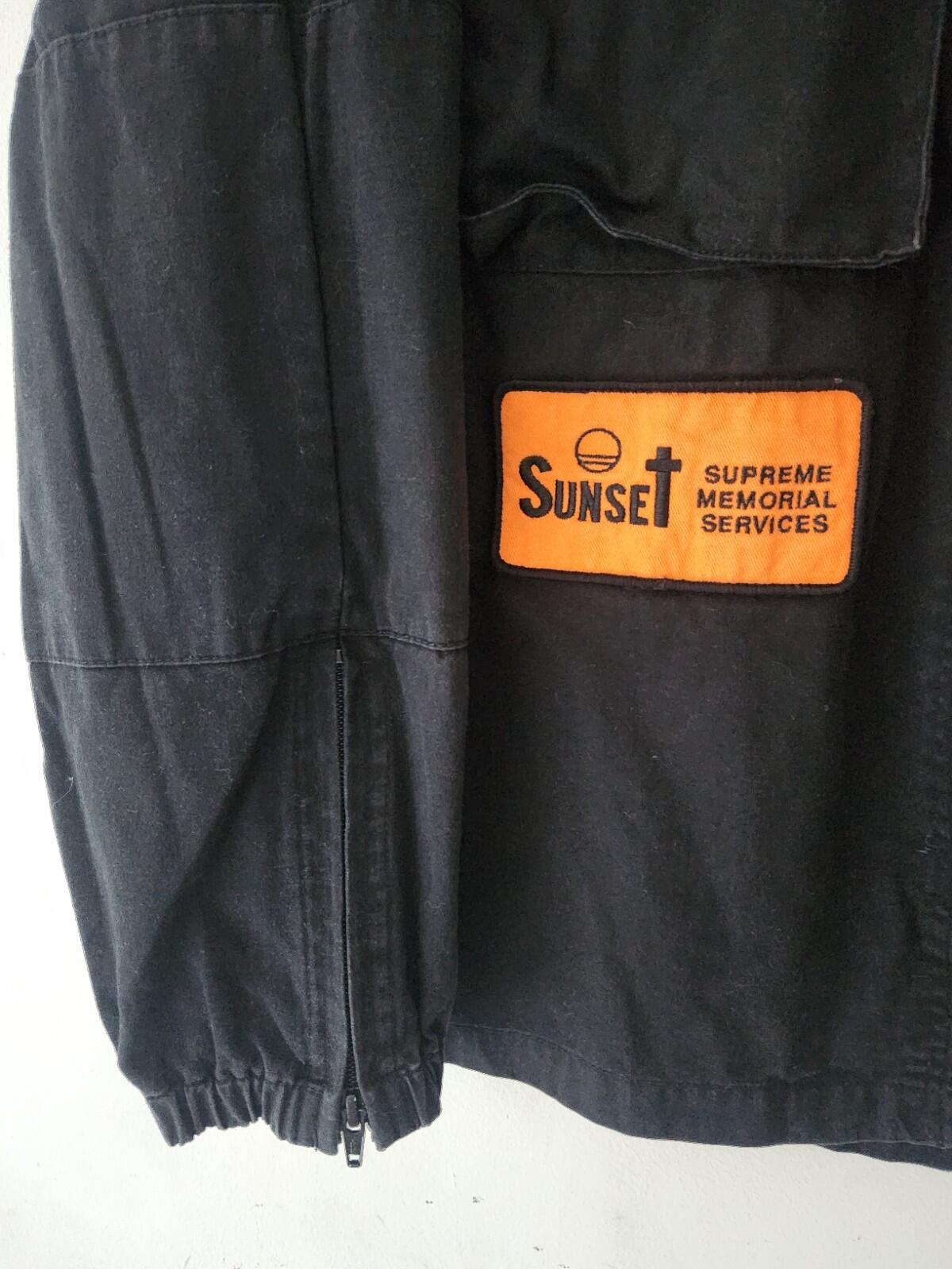 SS17 Supreme BDU Hemd Sunset Washed Schwarz Größe S