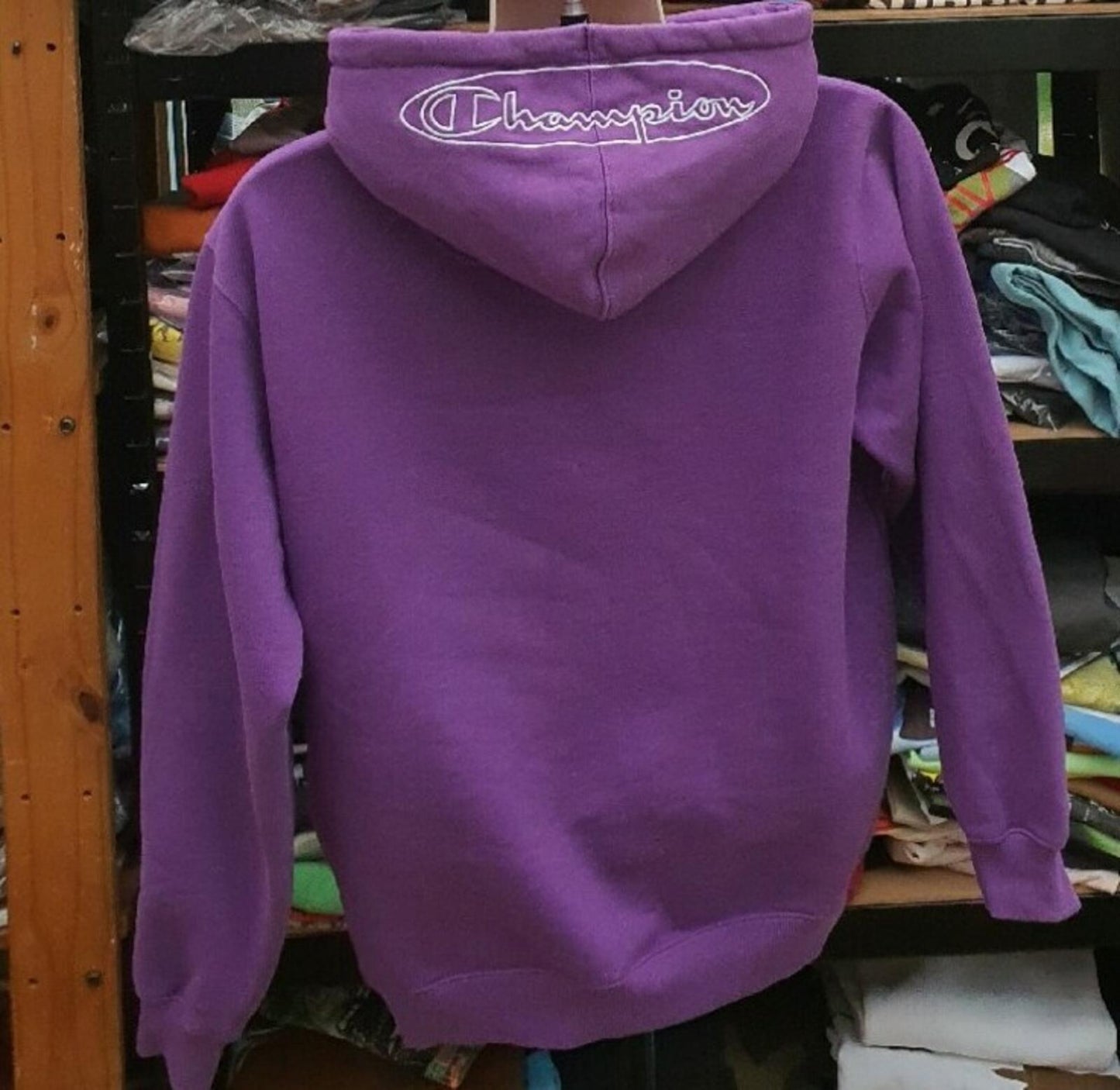 SS19 Supreme x Champion Kapuzenpullover Violett Größe M