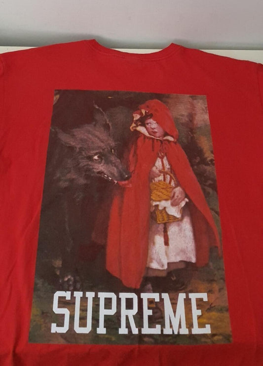 FW12 Supreme Little Red Riding Hood rotes T-Shirt Größe T-Shirt