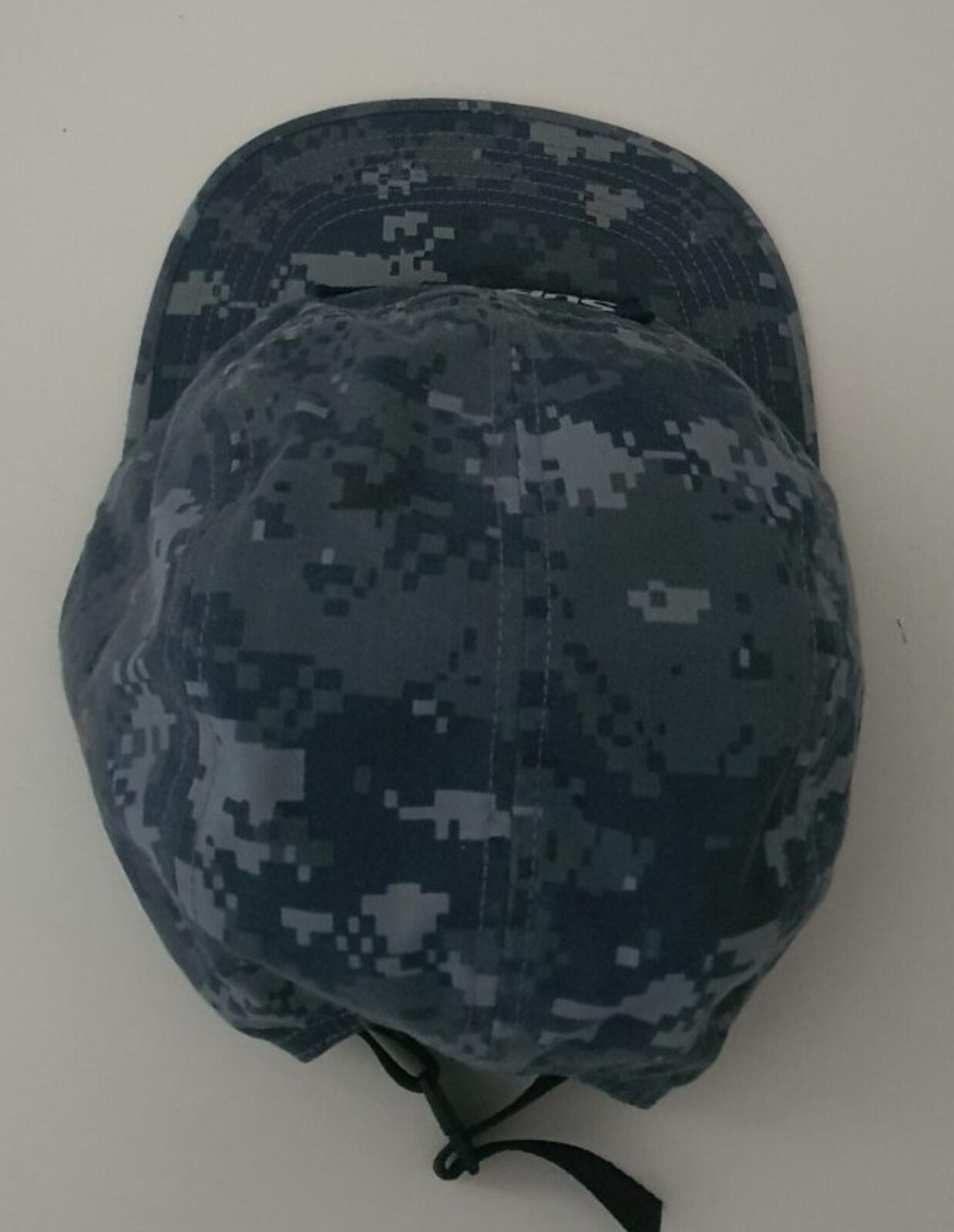 FW17 Supreme NYCO Twill camp cap Navy Digi Camo Hat box logo