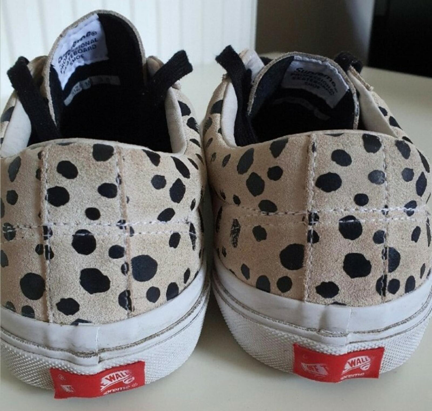 SS18 Supreme x Vans Sid Pro Dalmatian UK 8 US 9 EUR 42.5 Trainers Shoes