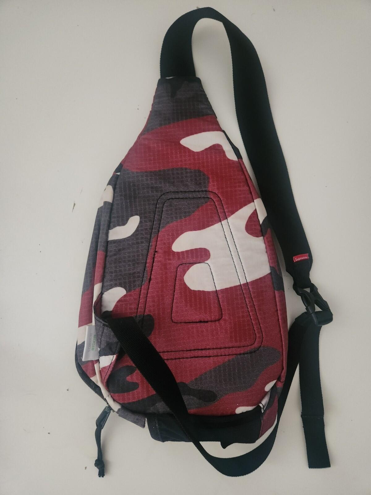 SS21 Supreme Sling Bag Umhänge-/Gürteltasche Cordura Nylon wasserabweisend Rot Camo