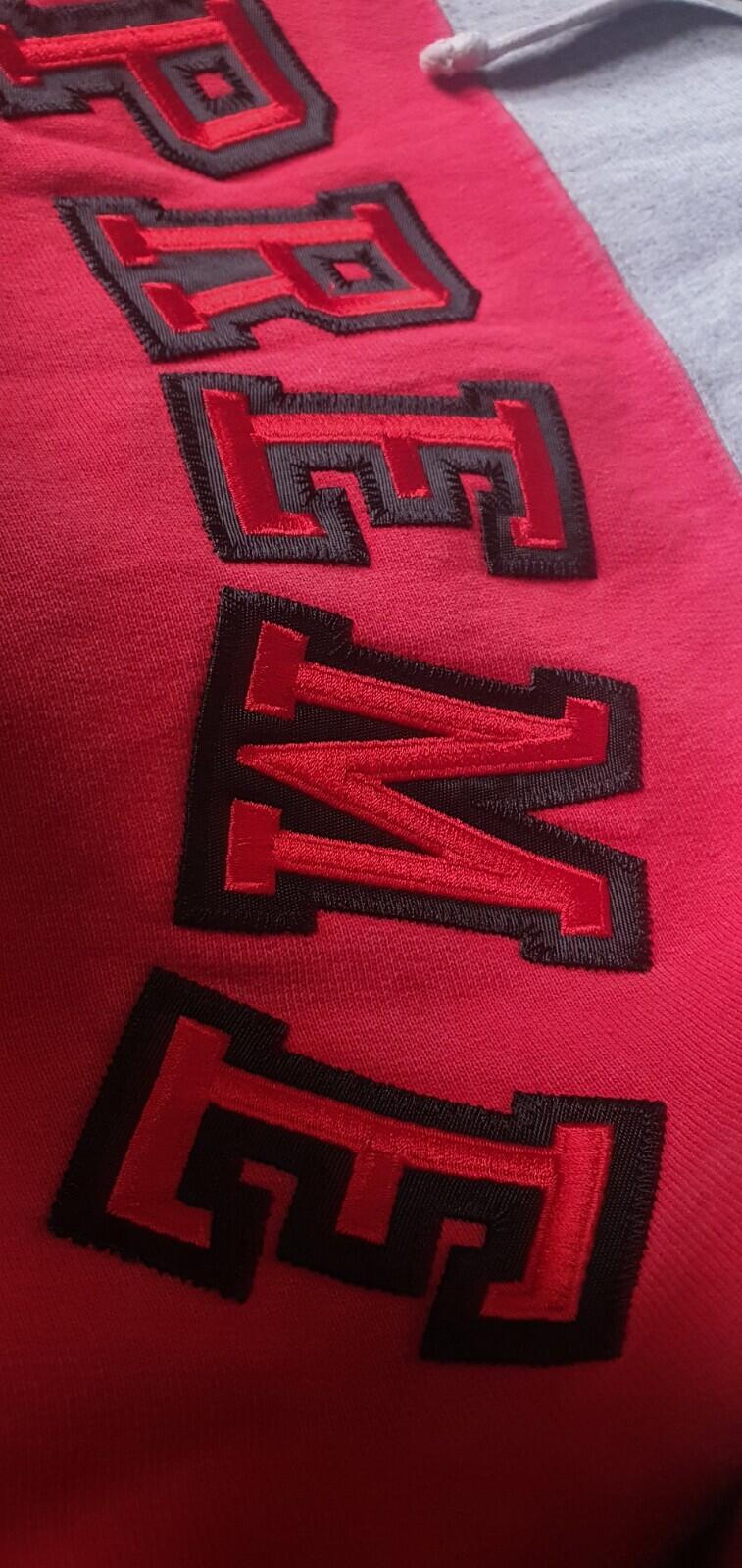 FW13 Supreme 2-Tone Arc Logo Pullover medium hoodie Red Hooded Sweatshirt Hoodie